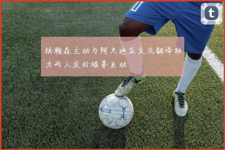 杨瀚森主动与阿夫迪亚交流翻译助力两人友好碰拳互动